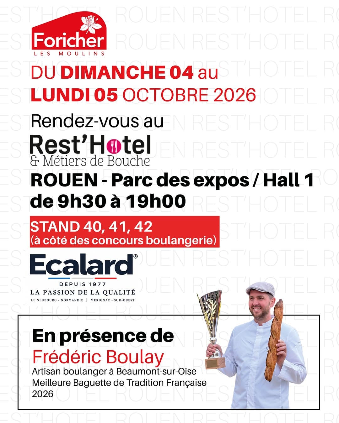 Rest Hotel Rouen, c est le dimanche 04 et lundi 05 octobre 👋
📍 Nous vous donnons rendez-vous au s