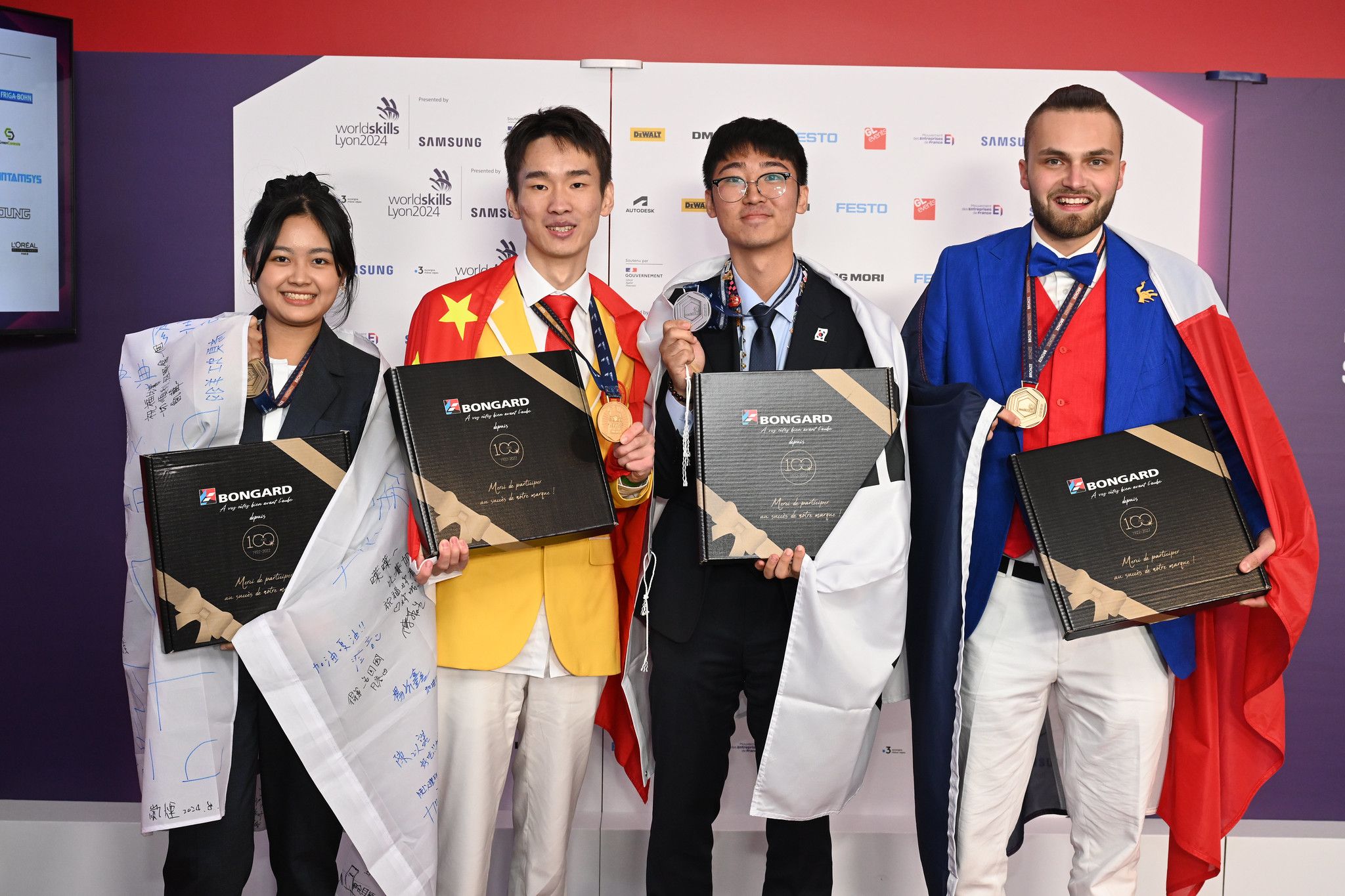 podium-concours-de-boulangerie-worldskills-lyon-2024